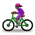 🚴🏿‍♀️ woman biking: dark skin tone display on Samsung